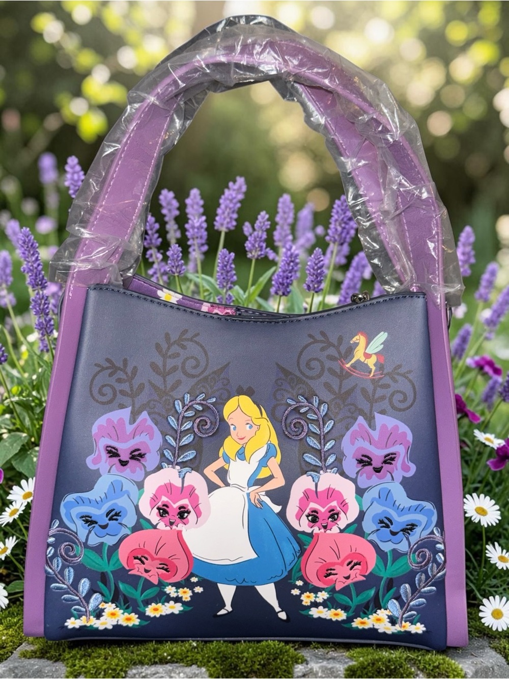 Loungefly Disney Alice in Wonderland Alice and Flowers Crossbody Bag